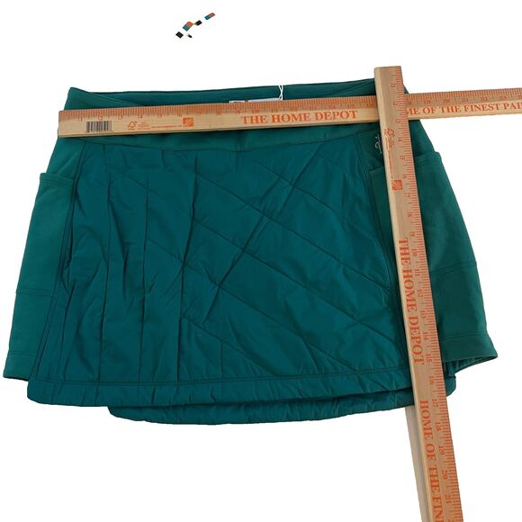 Smartwool Smartloft Merino Wool Pull On Quilted Skirt Emerald Green Women L NWT - Picture 8 of 12